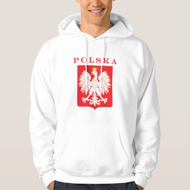 Veste À Capuche Bouclier de rouge de Polska Eagle (Devant)