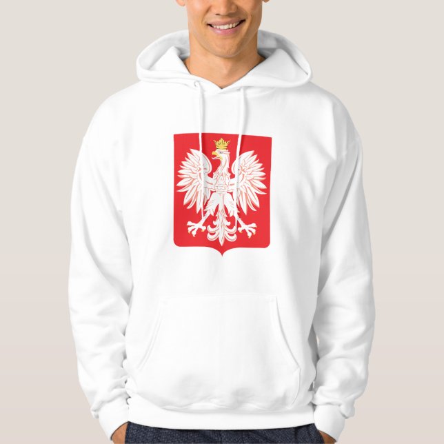 Veste À Capuche Bouclier polonais de rouge d'Eagle (Devant)