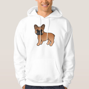 Veste À Capuche Bouledogue français rouge mignon chien de dessin a