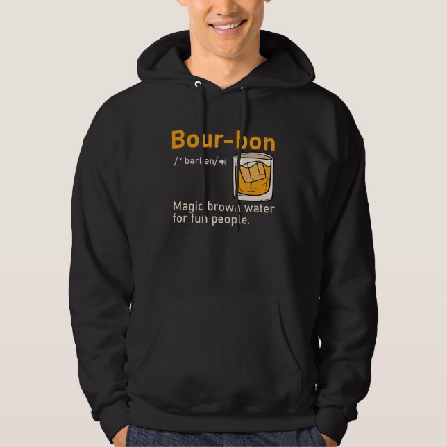 Veste À Capuche Bourbon Definition Magic Brown Water  Whisky  Men (Devant)