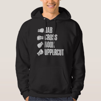 Veste À Capuche Boxe Jab Cross Hook Uppercut - Boxe Lover cadeau