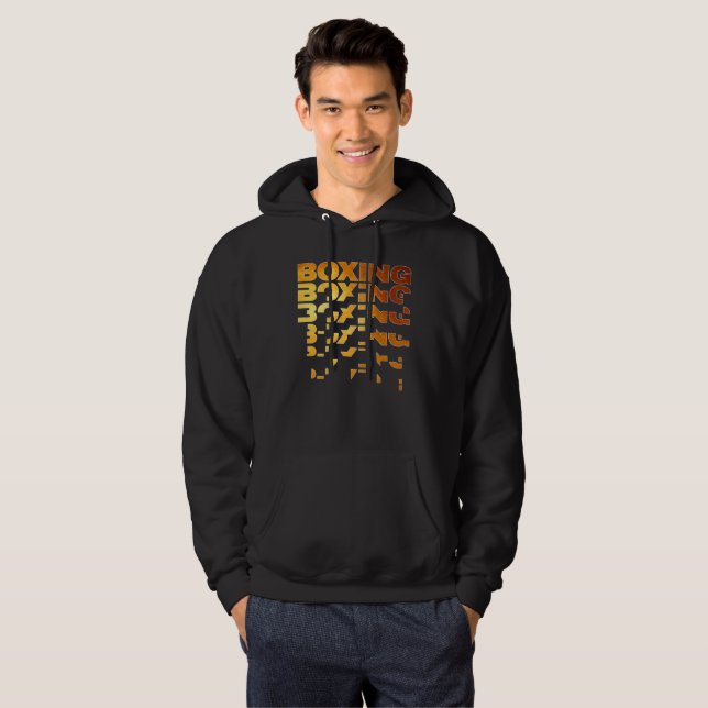 Veste À Capuche Boxer Graphisme Word Art (Devant entier)