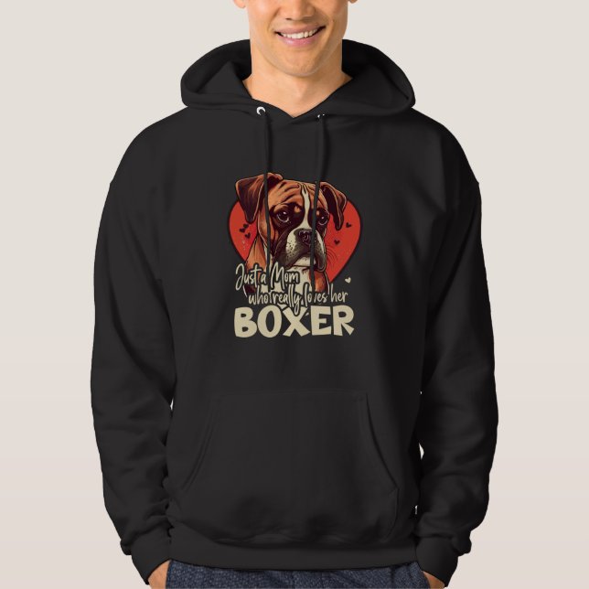 Veste À Capuche Boxerdog with heartdecoration Boxermom  4 (Devant)