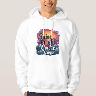 Veste À Capuche "Brille brillant, tu es unique !" Sunset Ocean Tee