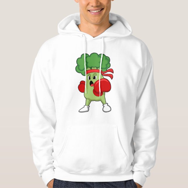 Veste À Capuche Brocoli à la boîte avec gants de boxe (Devant)