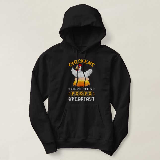 Veste À Capuche Brown poulet Vache Brown drôle (Design devant)
