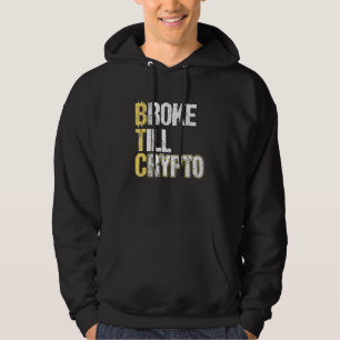 Veste À Capuche Btc Brossé Jusqu'À Crypto Bitcoin
