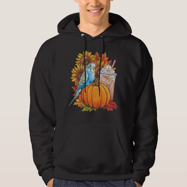 Veste À Capuche Budgie Parakeet Pumpkin Spice Latte Lovers Budgeri (Devant)