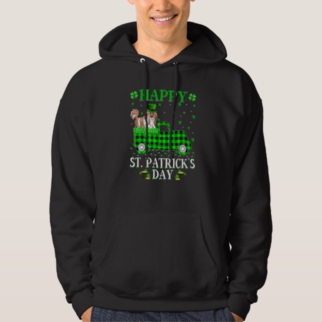 Veste À Capuche Buffalo Plaid Green Truck Shih Tzu Dog St Patrick' (Devant)