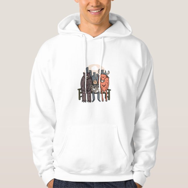 Veste À Capuche Bull Et Ours - Crypto Amusant/Stocks (Devant)