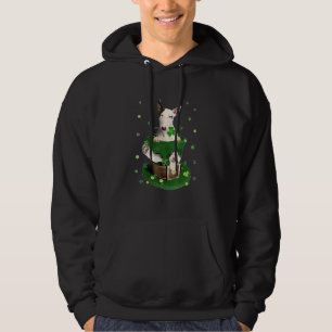 Veste À Capuche Bull Terrier Chien Shamrock Casquette C St Patrick
