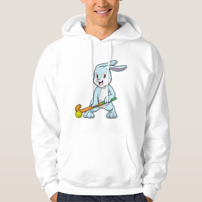 Veste À Capuche Bunny au hockey sur gazon avec bâton de hockey (Devant)