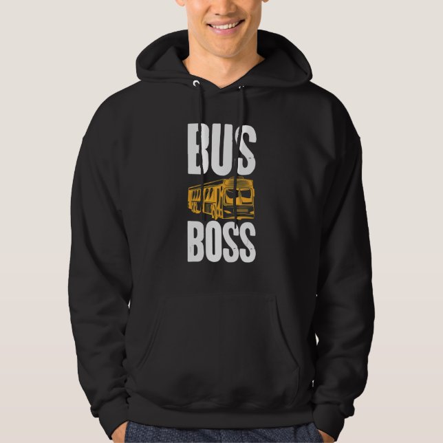 Veste À Capuche Bus Boss   School Bus Driver Graphic Print Apparel (Devant)