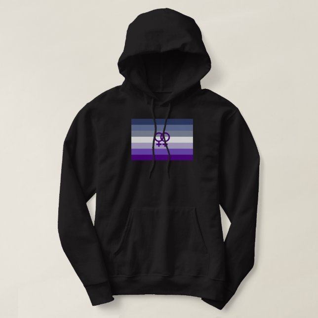 Veste À Capuche Butch Lesbian Love WLW Pride (Design devant)