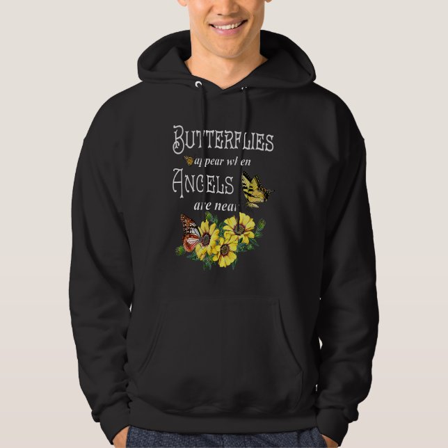 Veste À Capuche Butterflies Appear When Angels Are Near Butterfly (Devant)