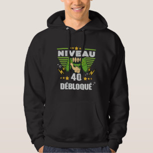 Veste À Capuche Cadeau 40 ans Anniversaire Gamer Niveau 40