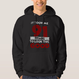 Veste À Capuche Cadeau d'anniversaire drôle de 91 ans Vintage 91 a