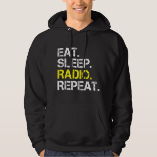Veste À Capuche Cadeau drôle d'amateur de radio Manger dormir radi