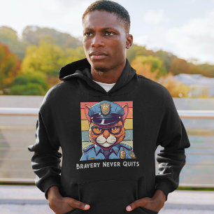 Veste À Capuche Cadeaux de chats d'anniversaire pour les policiers