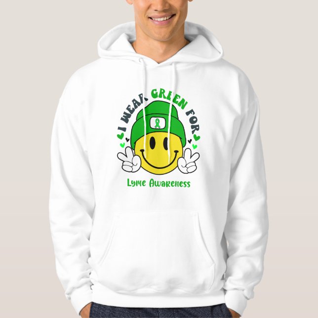 Veste À Capuche Cadeaux de soutien au ruban de sensibilisation Lym (Devant)