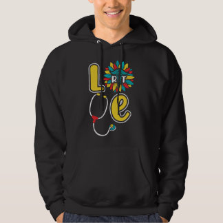Veste À Capuche Cadeaux d'infirmière de tournesol Amour Thérapeute