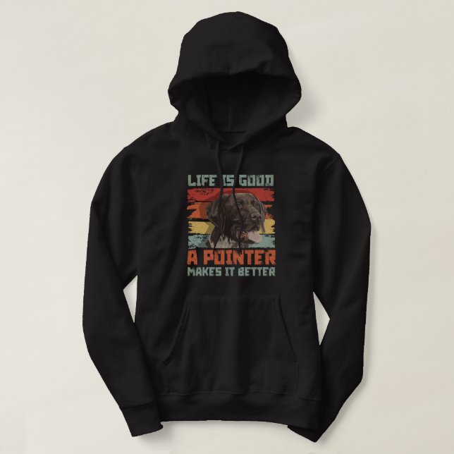 Veste À Capuche Cadeaux Pointeur Allemand Raccourci Gsp Chien Papa (Design devant)