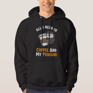 Veste À Capuche Café et mon Penguin Sea Bird King Empereur Pengui
