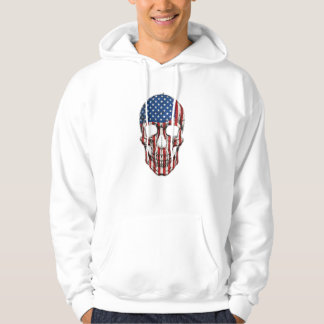 Veste À Capuche Cagoule crâne étoiles et bandes