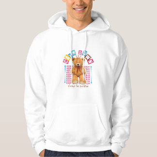 Veste À Capuche CALME VERS LE BAS - MAINTENIR CALME MÛRE Ours Tedd
