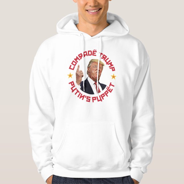 Veste À Capuche Camarade Trump : La marionnette de Poutine, illust (Devant)