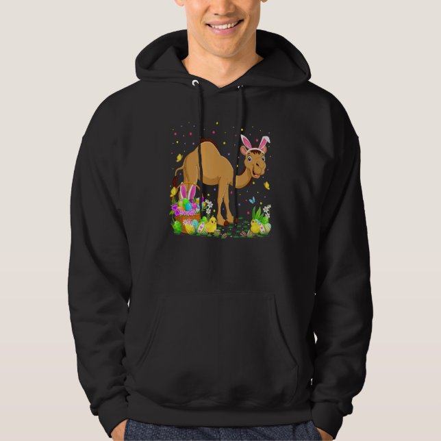 Veste À Capuche Camel de Pâques Bunny Oeufs Chasse Camel de Pâques (Devant)