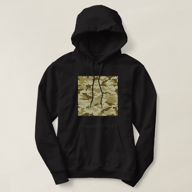 Veste À Capuche Camouflage 8 bits pour désert numérique / Camo (Design devant)