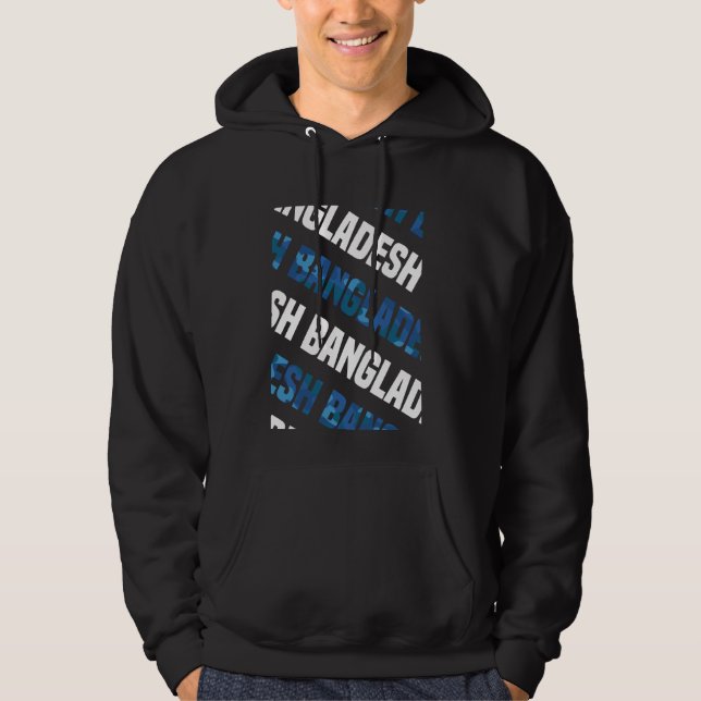 Veste À Capuche Camouflage bleu Motif du Bangladesh (Devant)