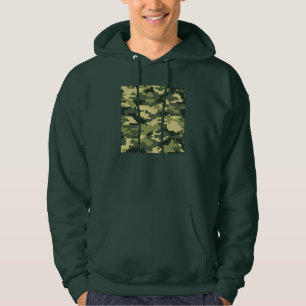 Veste À Capuche Camouflage numérique en bois à 8 bits / Camo