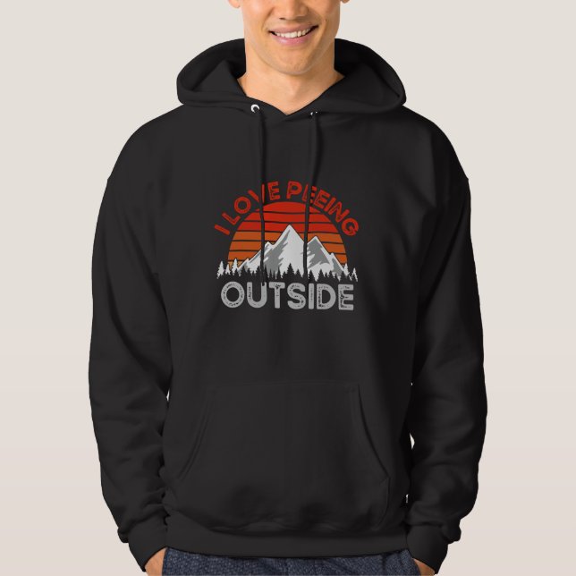 Veste À Capuche Camping Amusant, J'Aime Pisser Dehors (Devant)