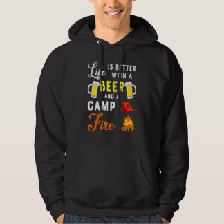 Veste À Capuche Camping La Vie Est Mieux Avec Une Bière Un Camping