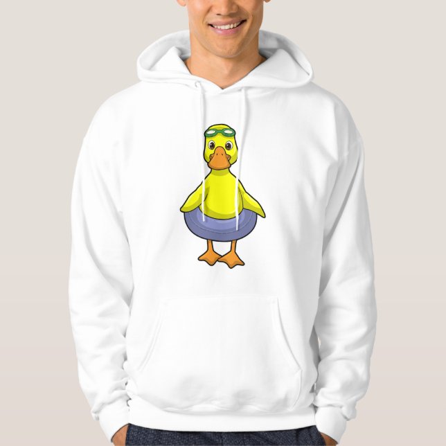 Veste À Capuche Canard à nager avec anneau de nage (Devant)