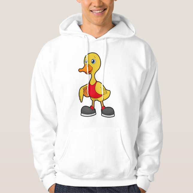 Veste À Capuche Canard comme joueur de basket-ball avec basket-bal (Devant)