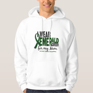 Veste À Capuche Cancer de foie je porte le vert vert pour ma maman