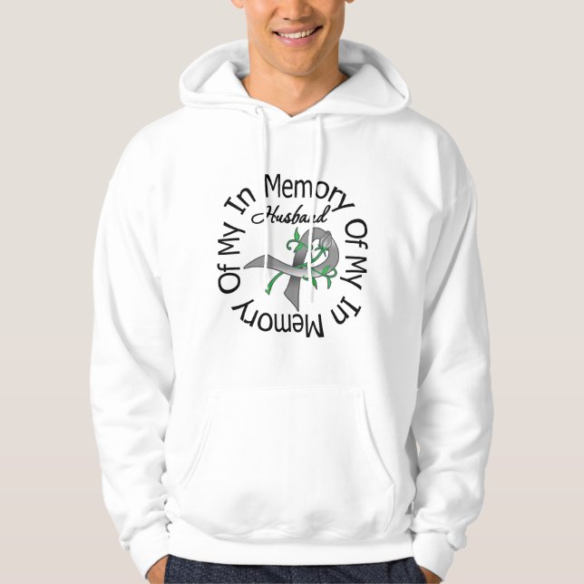 Veste À Capuche Cancer du cerveau dans la mémoire de mon mari (Devant)