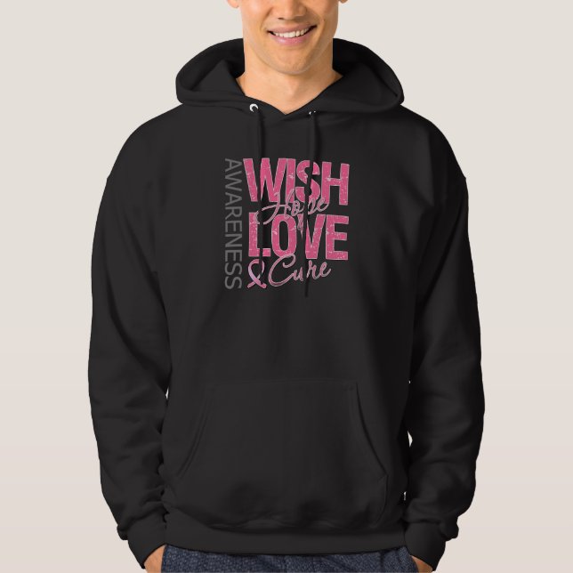 Veste À Capuche Cancer du sein de traitement d'amour d'espoir de (Devant)