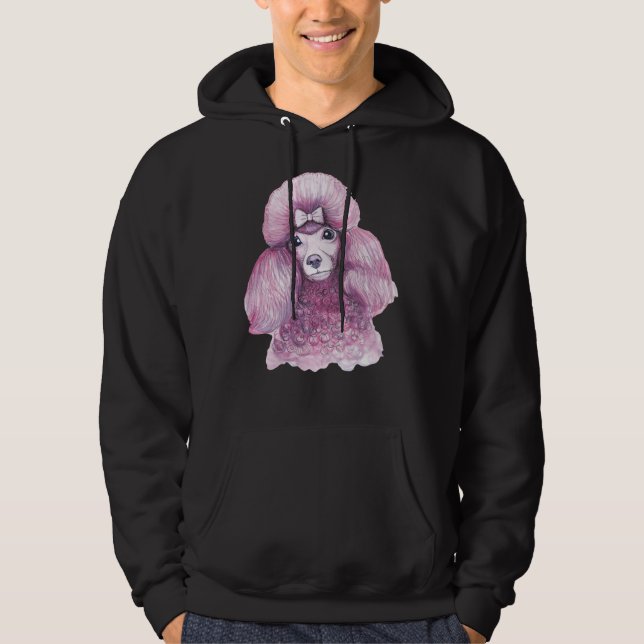Veste À Capuche Caniche rose (Devant)