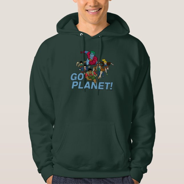 Veste À Capuche Capitaine Planète et les Planètes - Allez Planète  (Devant)