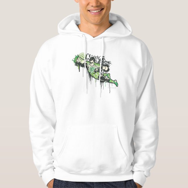 Veste À Capuche Caractère Graffiti de lanterne verte (Devant)