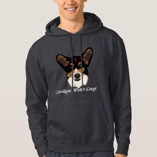 Veste À Capuche Cardigan Welsh Corgi Portrait (Devant)