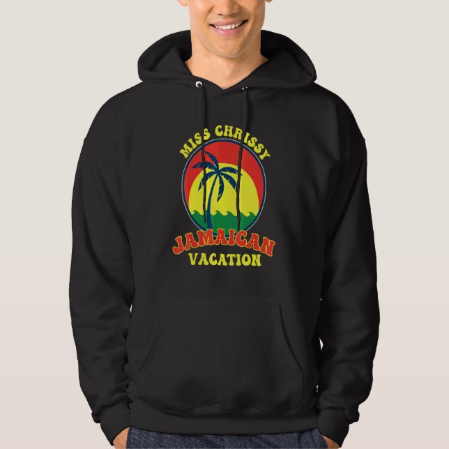 Veste À Capuche Caribbean island  Miss Chrissy Jamaican Vacation T (Devant)