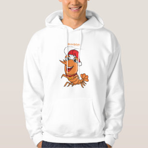 Veste À Capuche Caricature de crevettes de Noël joyeux