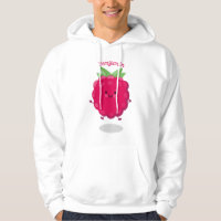 Caricature de framboise très heureuse