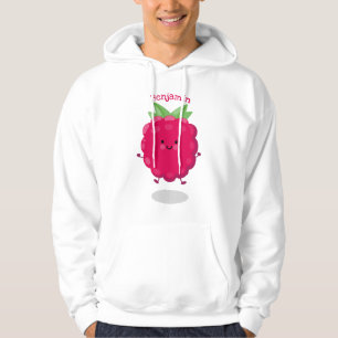 Veste À Capuche Caricature de framboise très heureuse