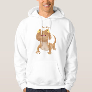 Veste À Capuche Caricature de lézard de dragon à barbe